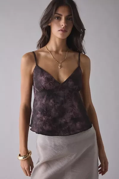 Motel Marinda Jacquard Plunging Babydoll Cami