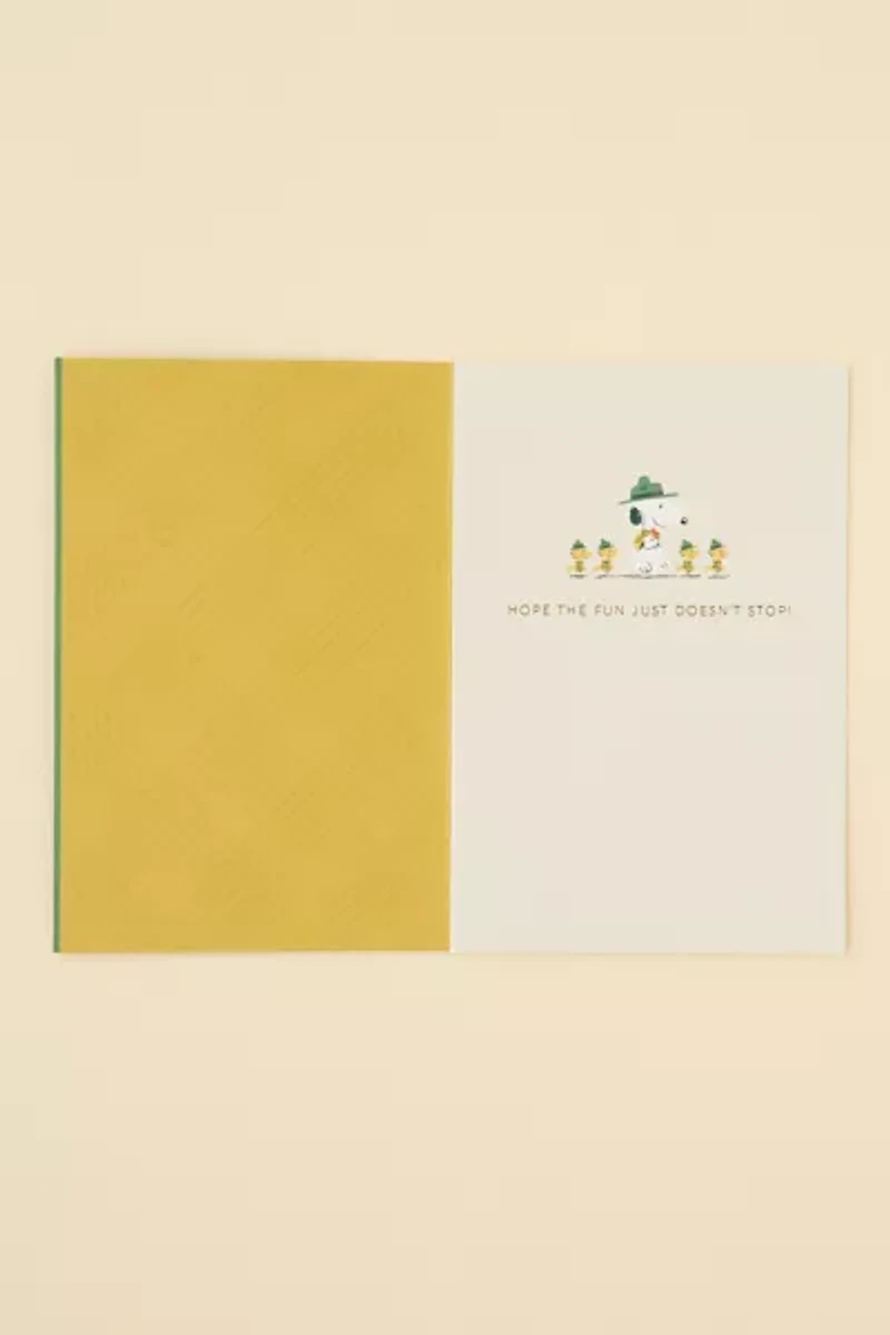 Peanuts Beagle Scouts Snoopy Birthday Card