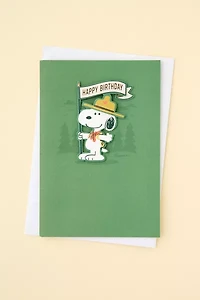Peanuts Beagle Scouts Snoopy Birthday Card