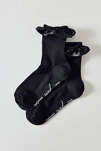 Satin Trim Crew Sock