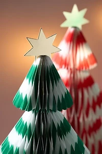 Meri Meri Striped Honeycomb Paper Tree Set