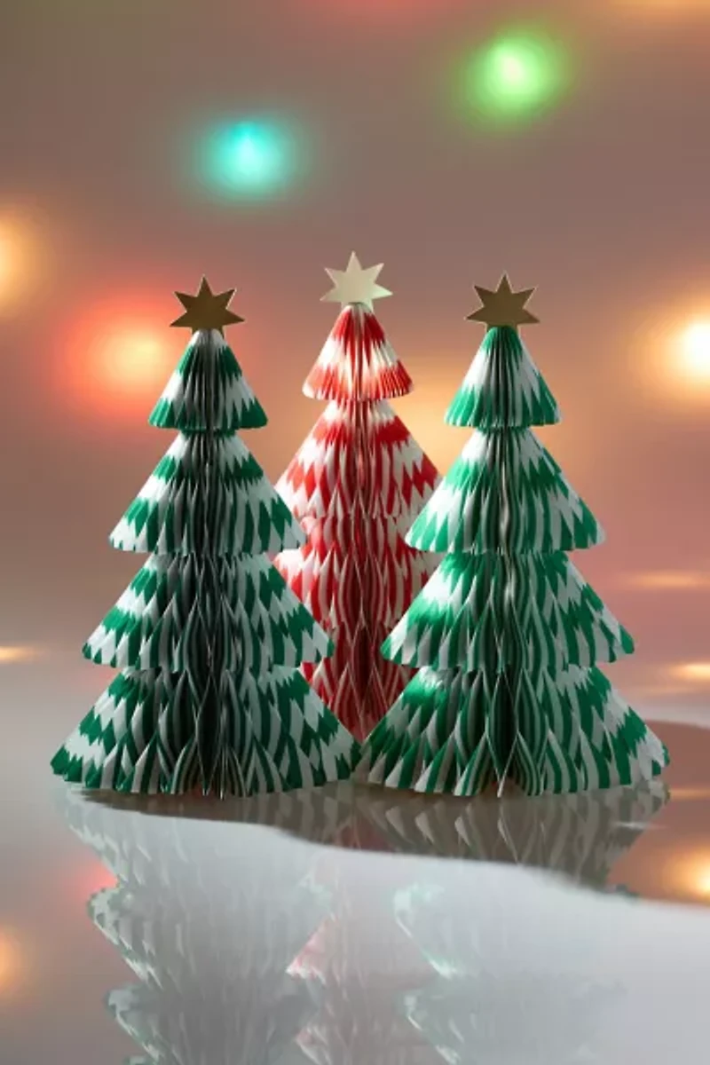 Meri Meri Striped Honeycomb Paper Tree Set
