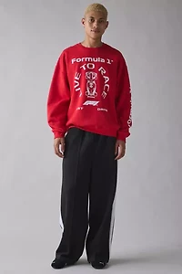 F1 White Car Graphic Crew Neck Sweatshirt