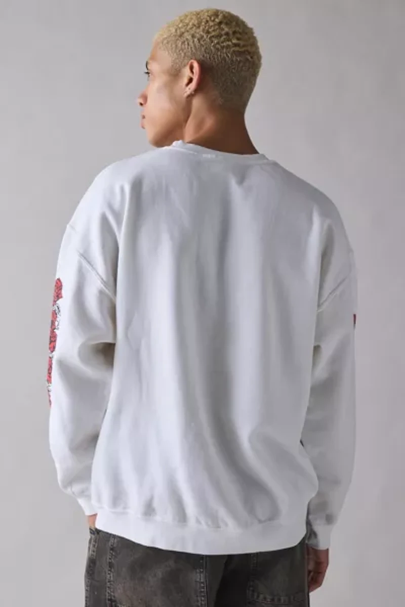 Grateful Dead Bertha Roses Graphic Crew Neck Sweatshirt