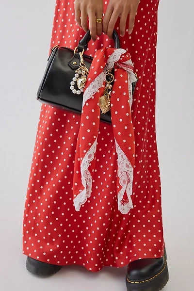 For Love & Lemons UO Exclusive Polka Dot Silky Scarf