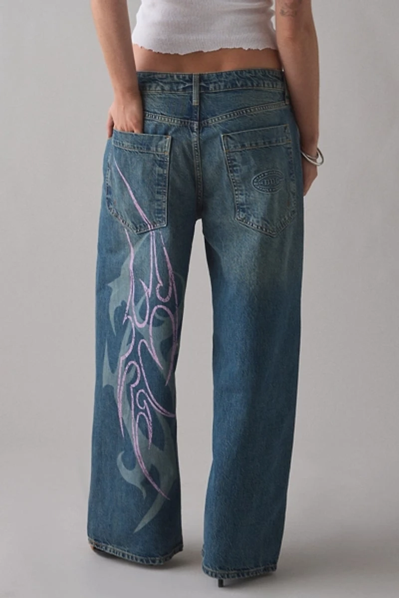 BDG Jaya Stencil Graphic Baggy Boyfriend Jean
