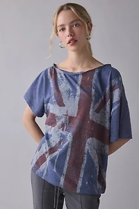 BDG Courtney Graphic Off-The-Shoulder Oversized Tee