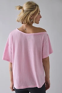 BDG Courtney Graphic Off-The-Shoulder Oversized Tee