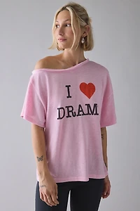 BDG Courtney Graphic Off-The-Shoulder Oversized Tee