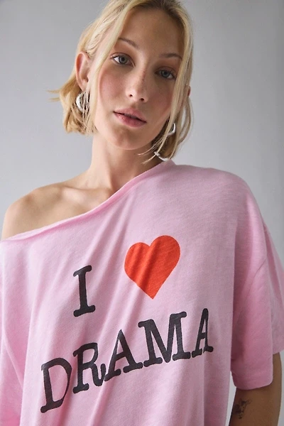 BDG Courtney Graphic Off-The-Shoulder Oversized Tee