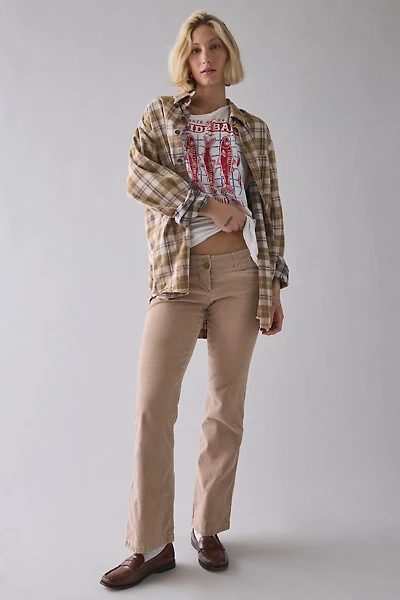 BDG Courtney Santa Monica Fish Graphic Off-The-Shoulder Oversized Tee