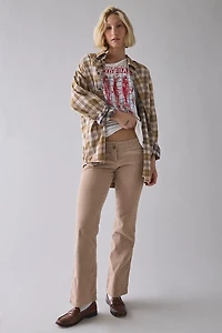 BDG Courtney Santa Monica Fish Graphic Off-The-Shoulder Oversized Tee