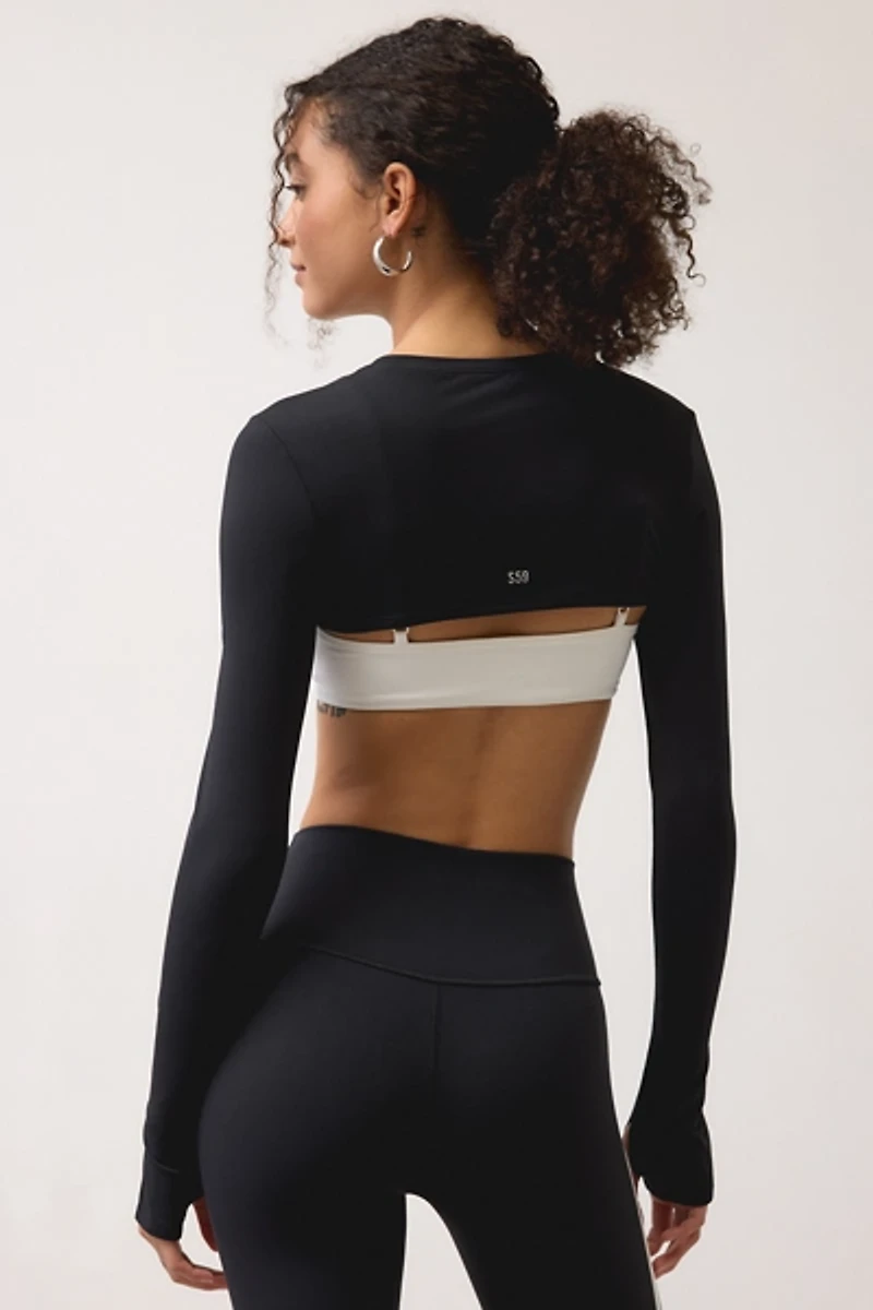 Splits59 Amelia Airweight Lite Long Sleeve Shrug Top