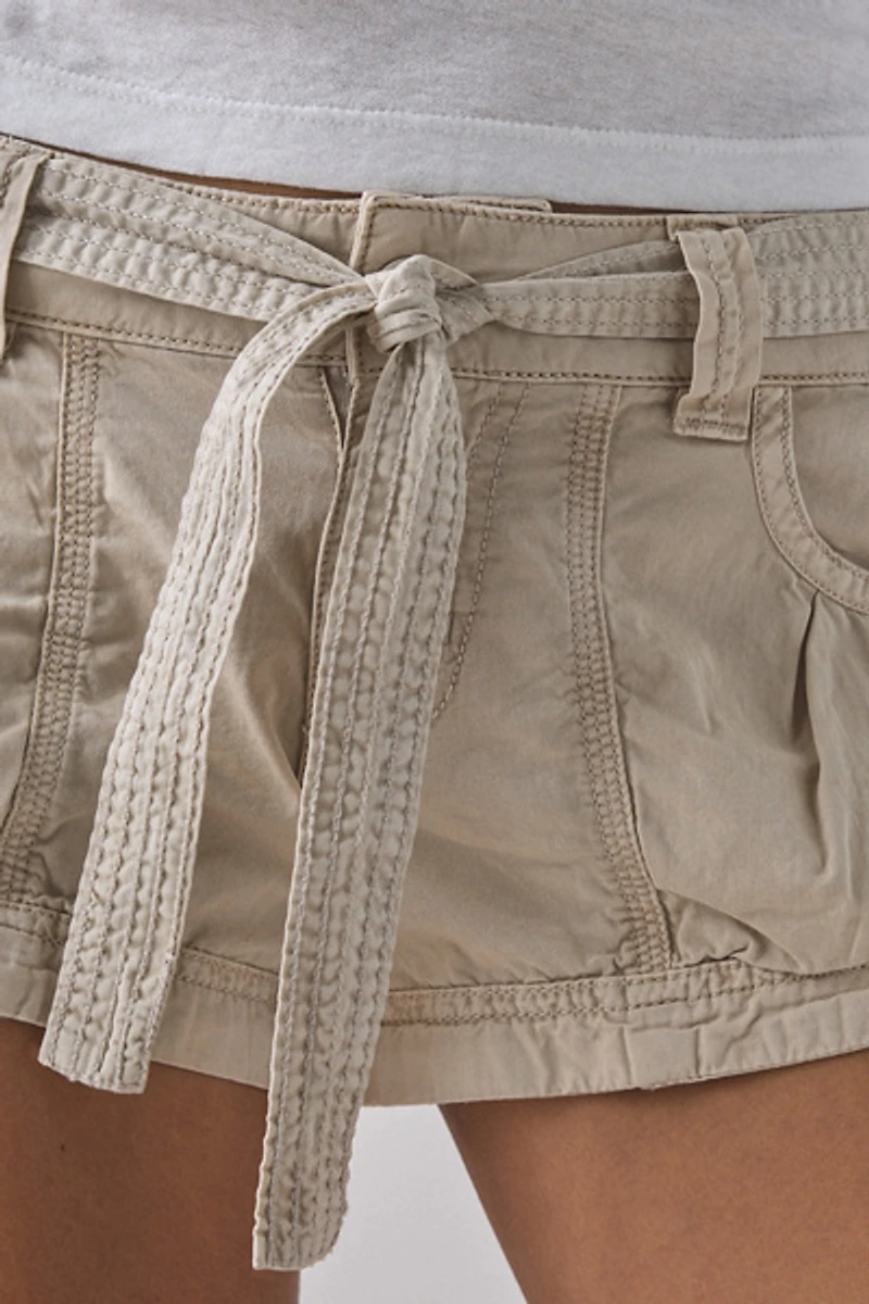 BDG Redwood Utility Tie-Waist Micro Short