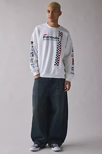 F1 Racing Stripe Flea Market Crew Neck Sweatshirt