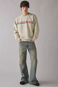 Budweiser Stripe Logo Graphic Crew Neck Sweatshirt