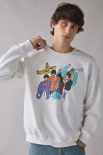 Beatles Yellow Submarine Graphic Crew Neck Sweatshirt