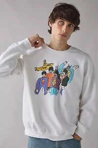 Beatles Yellow Submarine Graphic Crew Neck Sweatshirt