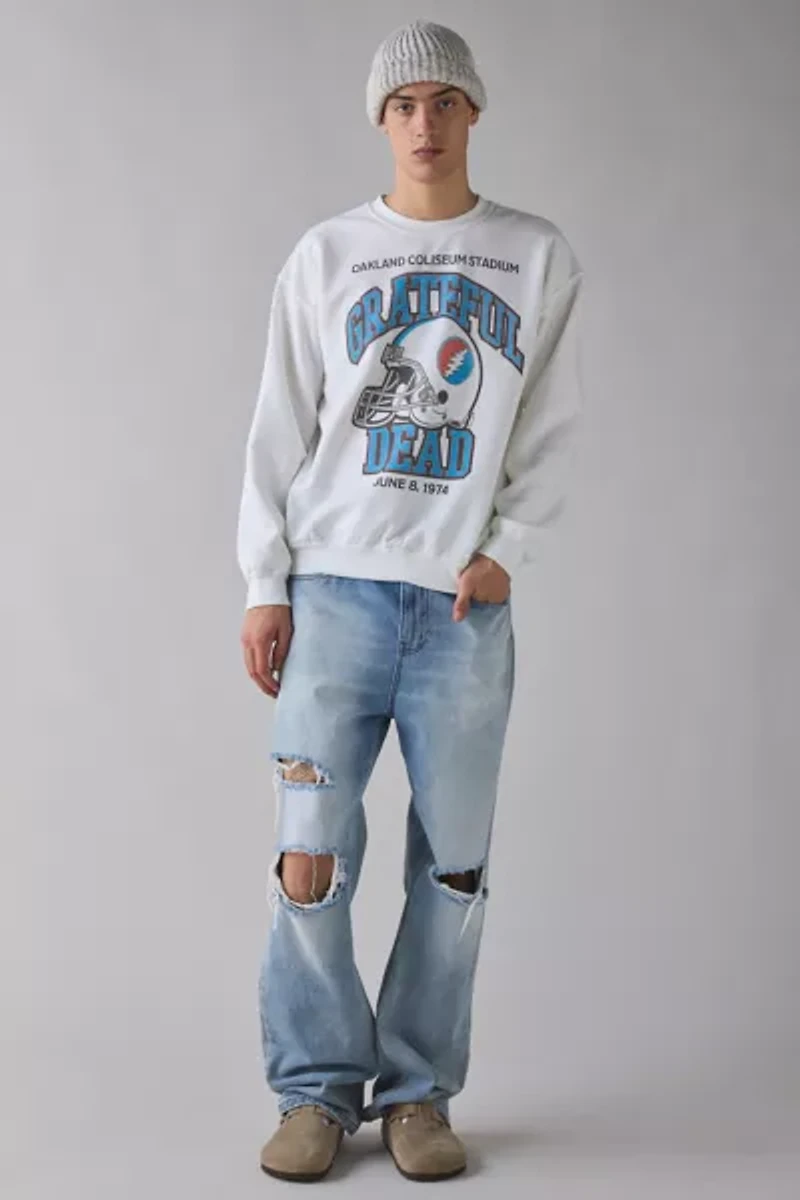 Grateful Dead Helmet Graphic Crew Neck Sweatshirt