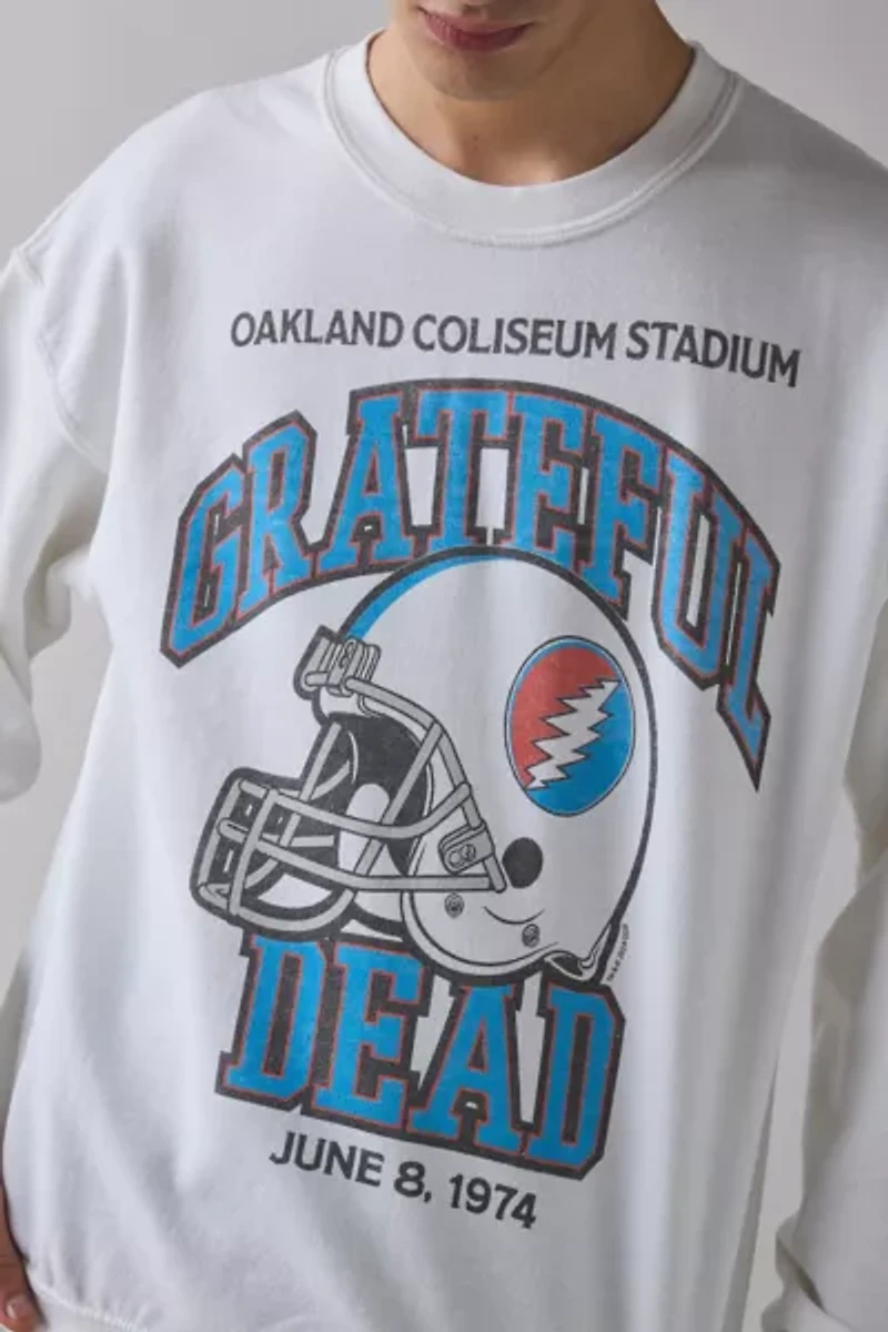 Grateful Dead Helmet Graphic Crew Neck Sweatshirt