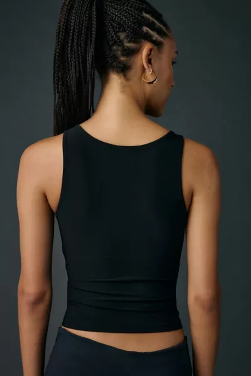 UO Gia Knotted Beaded Detail Cropped Tank Top