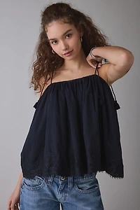 Kimchi Blue Amelia Lace Trim Tie-Strap Babydoll Cami