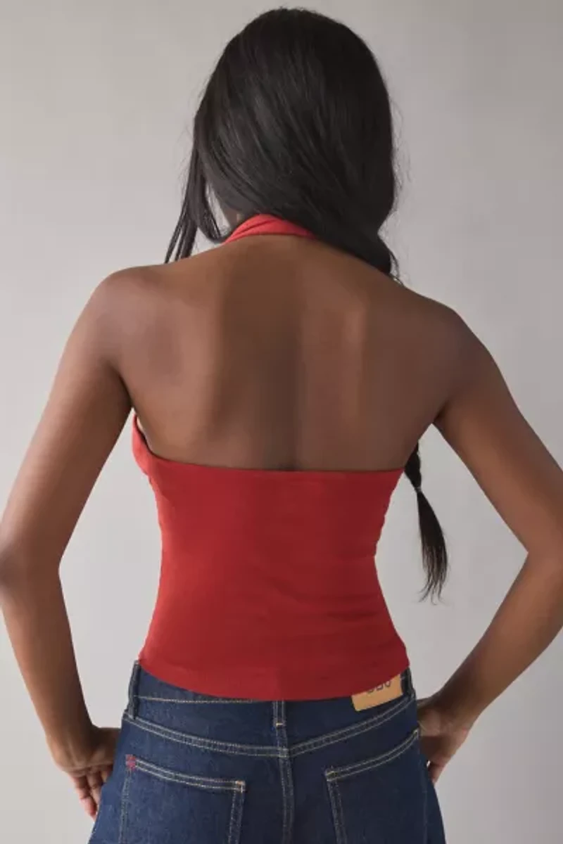 League 92 Graphic Airtex Mesh Halter Jersey Tank Top