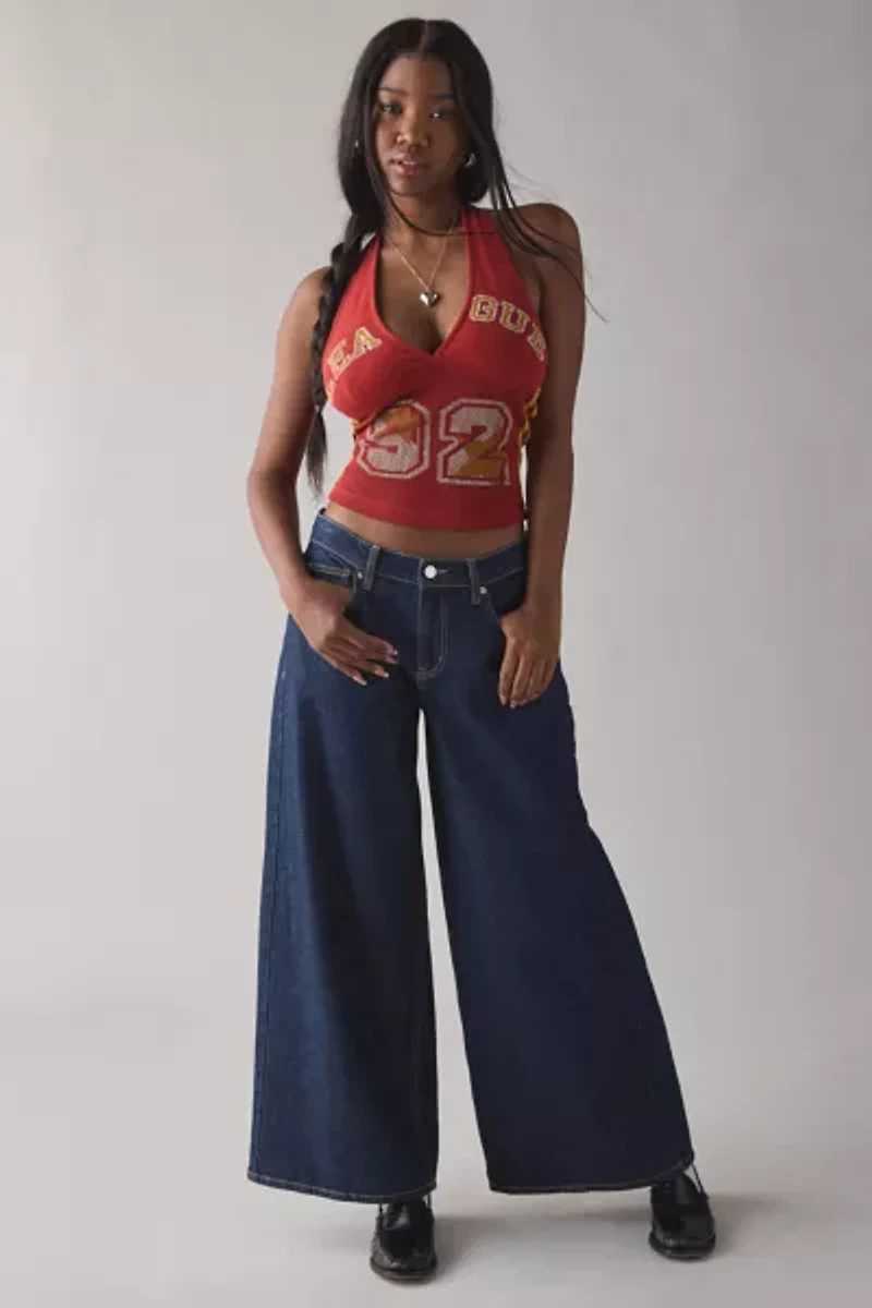 League 92 Graphic Airtex Mesh Halter Jersey Tank Top