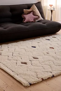 Camden Diamond Shaggy Wool Rug