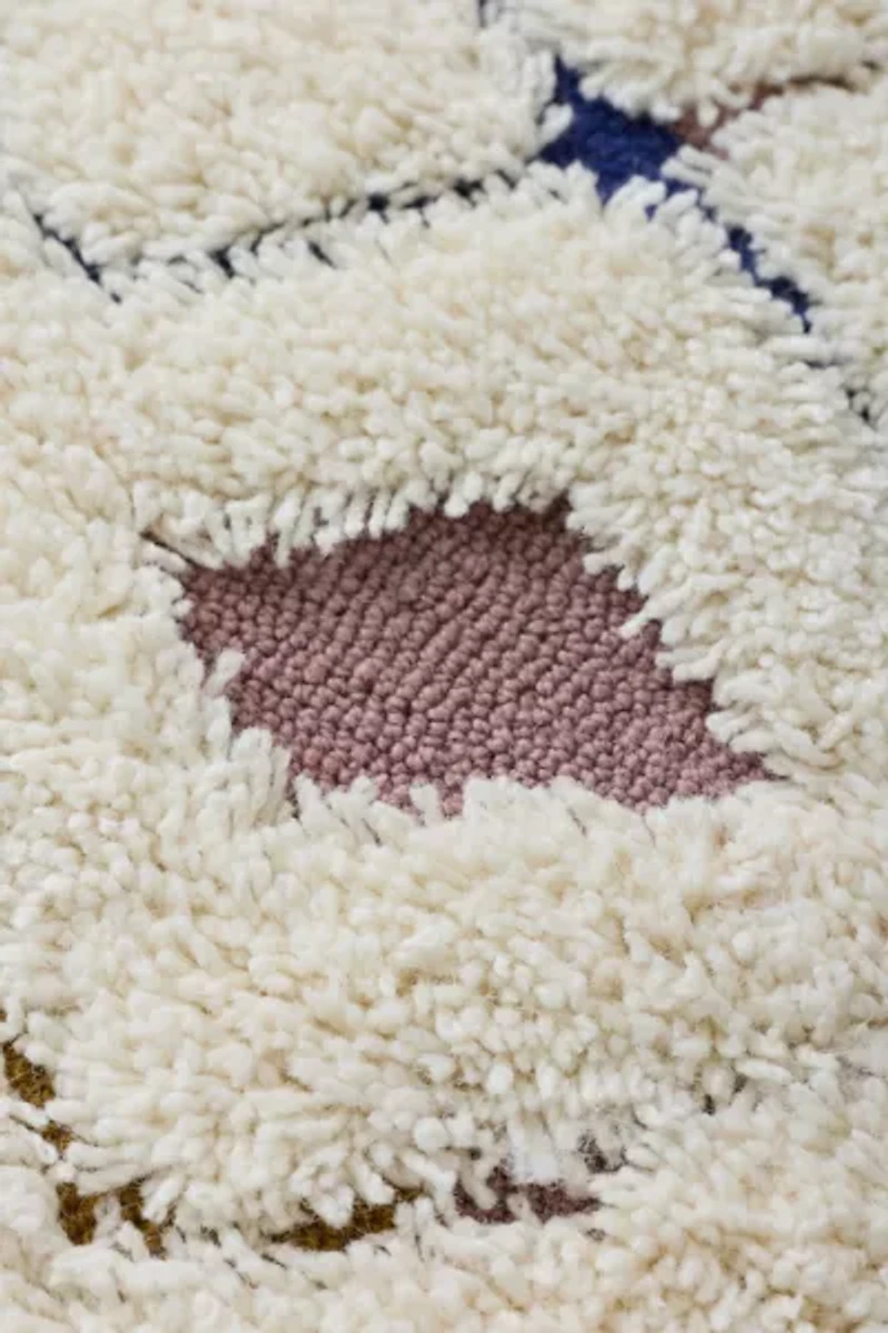 Camden Diamond Shaggy Wool Rug