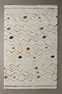 Camden Diamond Shaggy Wool Rug