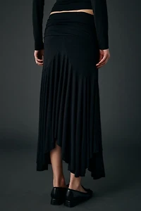 Kimchi Blue Jessica Jersey Knit Low-Rise Asymmetric Midi Skirt