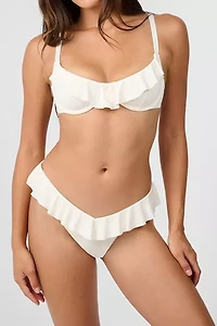 WeWoreWhat Ruffle Balconette Bikini Top