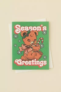 Red Cap Cards Season’s Greetings Holiday Greeting Card