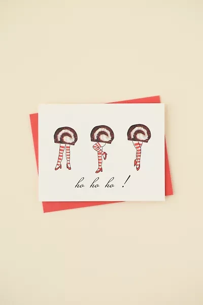 ILOOTPAPERIE Ho Ho Ho Cake Holiday Greeting Card