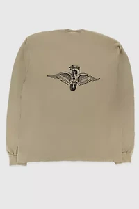 Stussy Skull Wings LS Tee Pigment Dyed