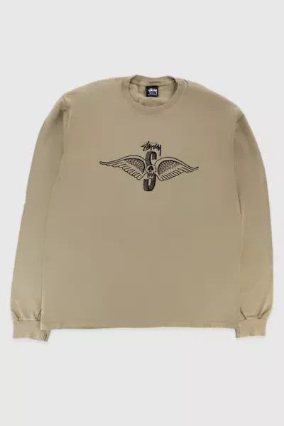 Stussy Skull Wings LS Tee Pigment Dyed