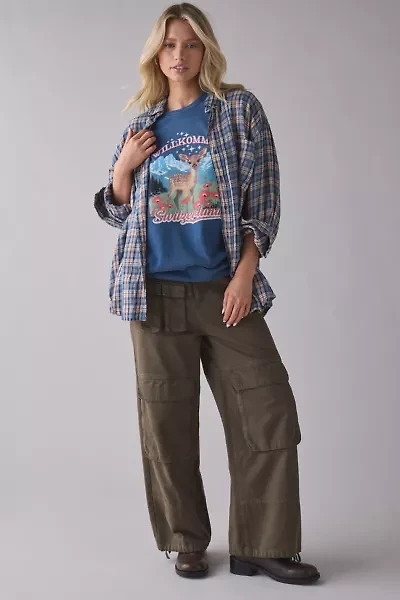 Switzerland Deer Graphic Oversized Tee