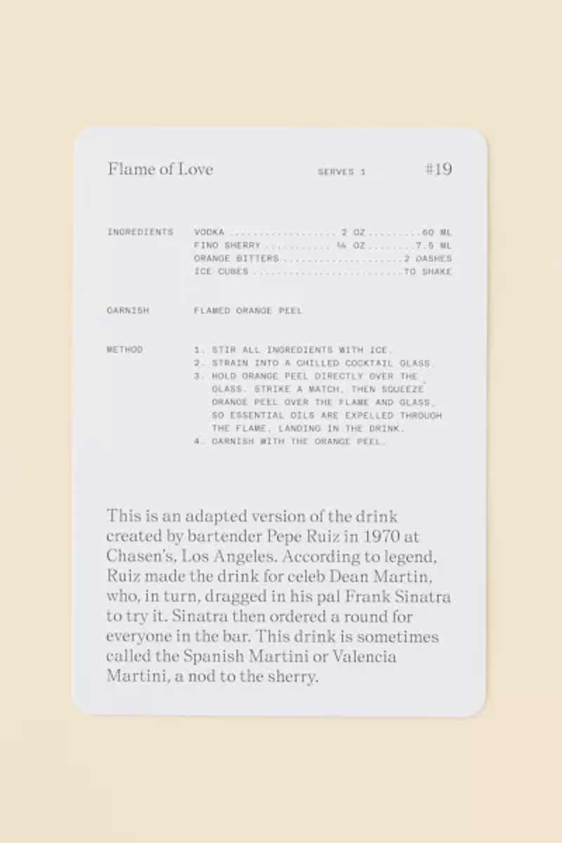 The Cocktail Cabinet: Vodka Recipe Card Set