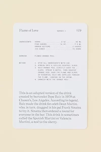 The Cocktail Cabinet: Vodka Recipe Card Set