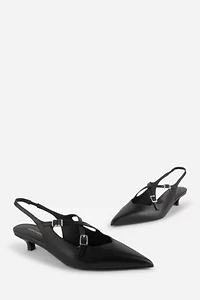 Intentionally Blank Jax Slingback Kitten Heel