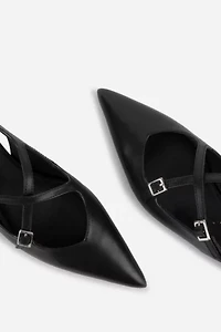 Intentionally Blank Jax Slingback Kitten Heel