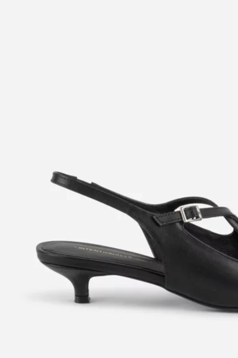 Intentionally Blank Jax Slingback Kitten Heel