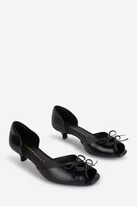 Intentionally Blank Carol Peep Toe Kitten Heel