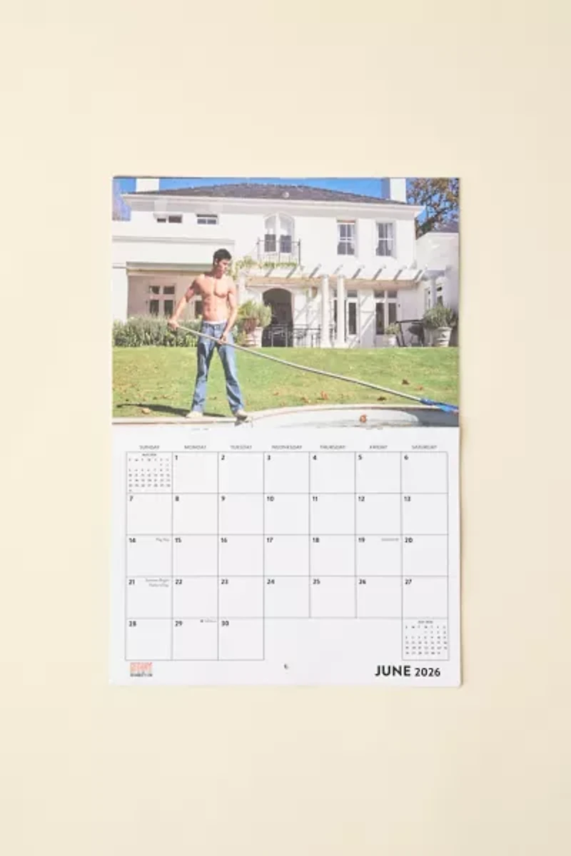 Sexy Men Doing Chores 2026 Wall Calendar