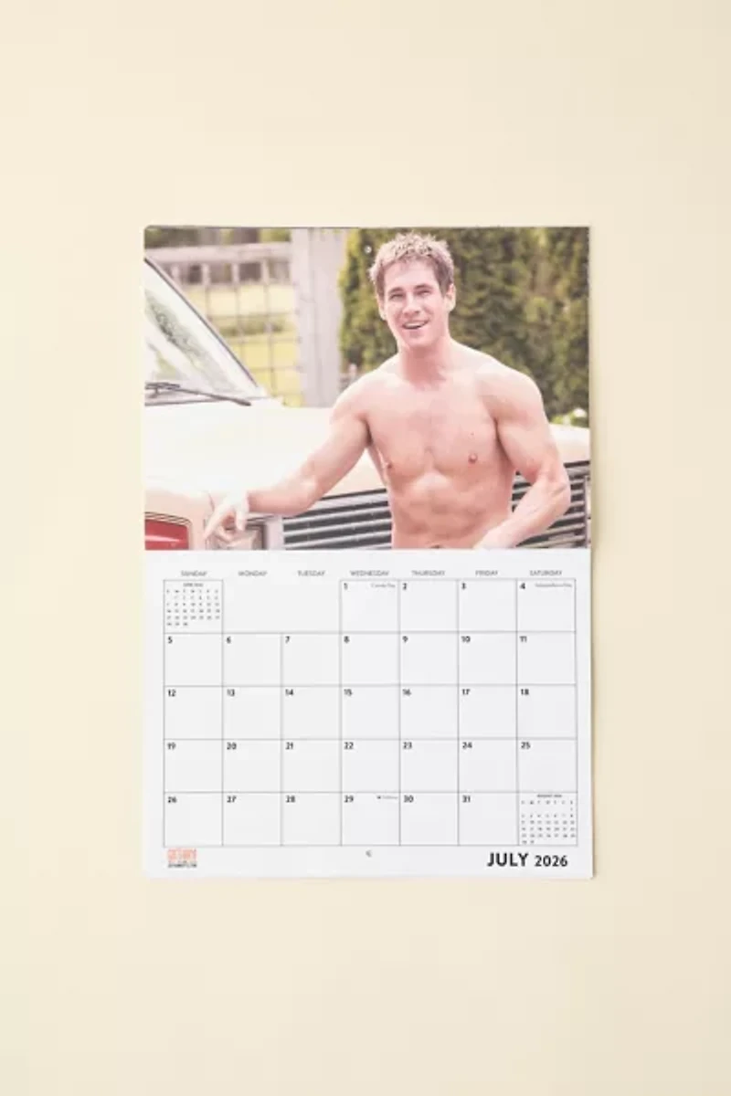 Sexy Men Doing Chores 2026 Wall Calendar