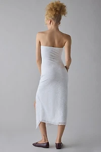 UO Samara Stretch Lace Strapless Midi Dress