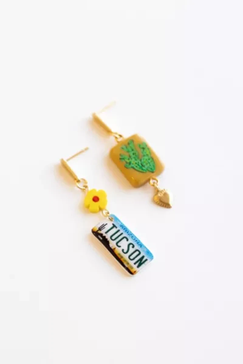Sigfus Designs Tucson Cactus Charm Earrings