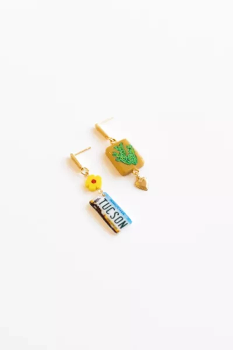 Sigfus Designs Tucson Cactus Charm Earrings