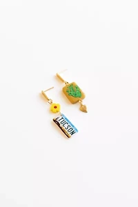 Sigfus Designs Tucson Cactus Charm Earrings